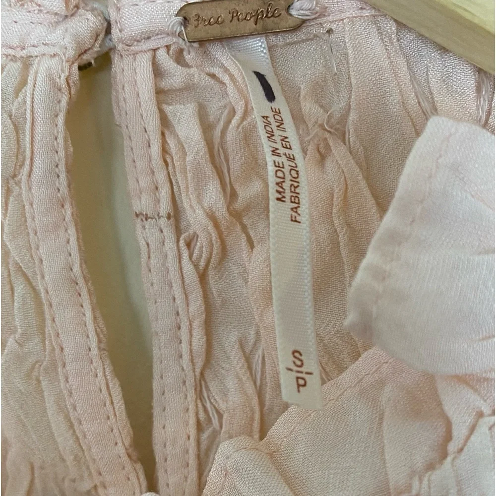 Free People Smocked In Time Top - Light Peach​​​​​​​​